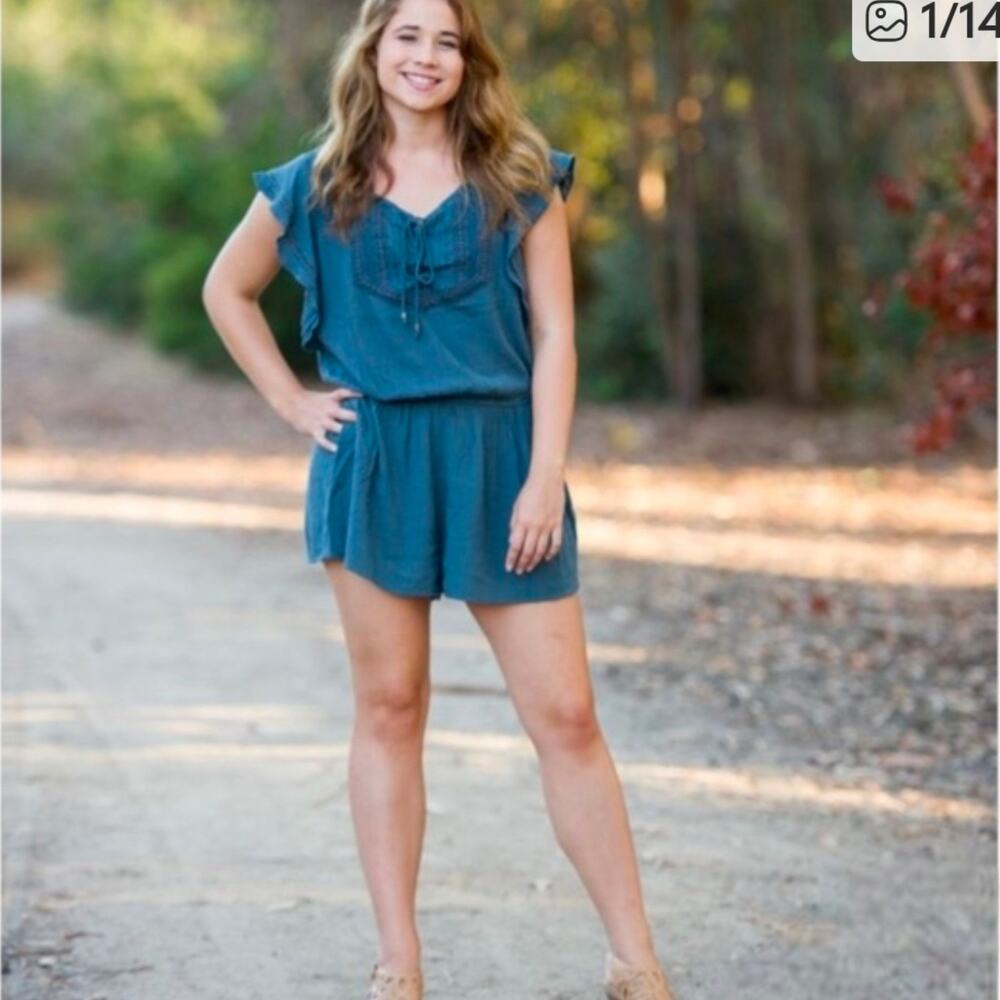 American Eagle Woman's Bluish-Grey Romper Size XS